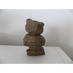 Vintage Owl Figurine 3.5" bronze paperweight